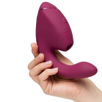 Розовый вибратор 19,5см с вакуумным стимулятором Womanizer Next Duo Dusky Pink WZ142SG3