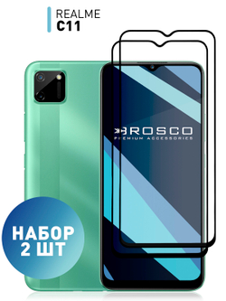 Набор стекол ROSCO для realme C25;realme C25s;realme C21;realme C21Y;realme C20;realme C11 (2021);realme C11;realme C15;realme C3;realme 6i;realme 5i;realme 5 оптом (арт. RM-C11-FSP-GLASS-SET2)