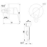 Смеситель гигиенический душ Lemark Luna (LM4119C)