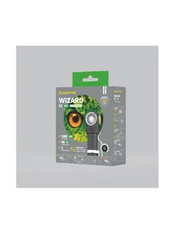 Armytek — Mультифонарь "WIZARD" C2 WG (цвет корпуса: чёрный, зарядка: magnet USB, свет: белый, зелёный)