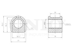 Втулка переднего стабилизатора UNIO RMP-10114