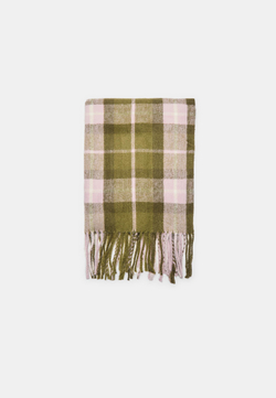 STRADIVARIUS Клетчатый шарф, оливково-зеленый