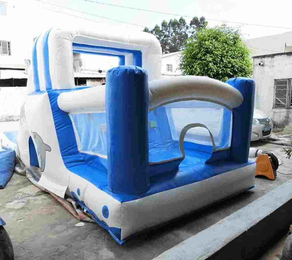 Надувная водная горка «Дельфинчик», 14×3×4 м