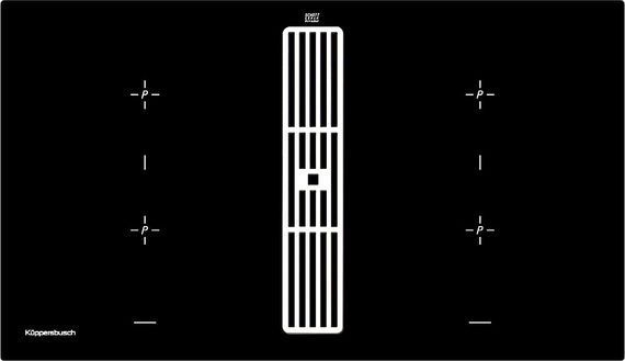 Индукционная стеклокерамич. панель Kuppersbusch KMI 9850.0 SR Stainless Steel