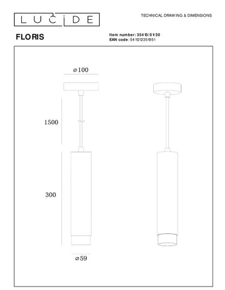 Подвесной светильник Lucide Floris 35413/01/30