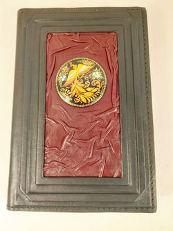 Ежедневник А5 "Жар-птица" (съемная обложка из натуральной кожи) в футляре