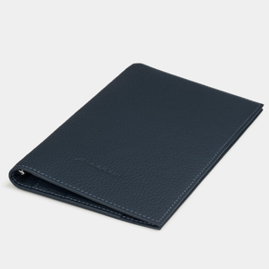 Кошелек мужской кожаный, теленок синего цвета