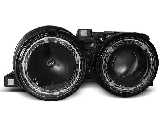 Передние фары angel eyes ccfl black для BMW 3 E30