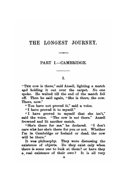 The longest journey | E.M. Forster