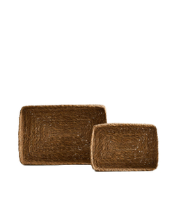 Zara Home Поднос из морской травы, цвет бежевый, 21 см