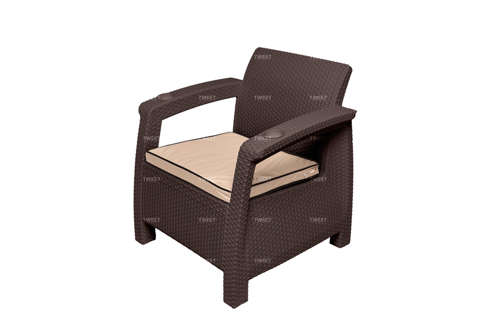 Комплект кресел TWEET Double Seat, цвет: коричневый