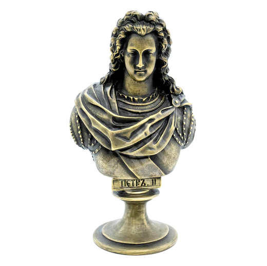 Петра II. Бюст императора. Россия. Бронза фабрика Ф Шопенъ. Модель 1868 г. Реплика.