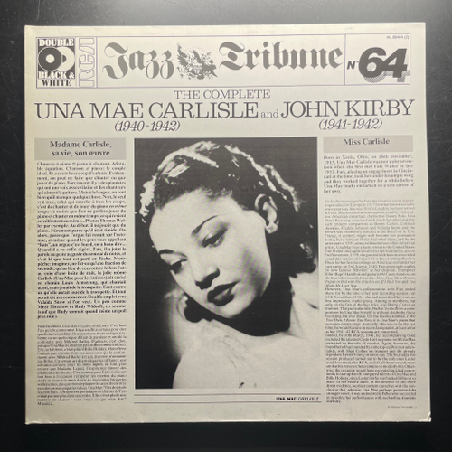 Una Mae Carlisle, John Kirby ‎– The Complete Una Mae Carlisle (1940-1942) And John Kirby (1941-1942) ; Jazz Tribune 64 2LP (Германия 1986г.)