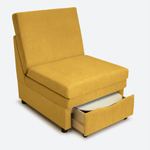 Кресло-кровать "Экономик" 70 см, велюр Dream Yellow