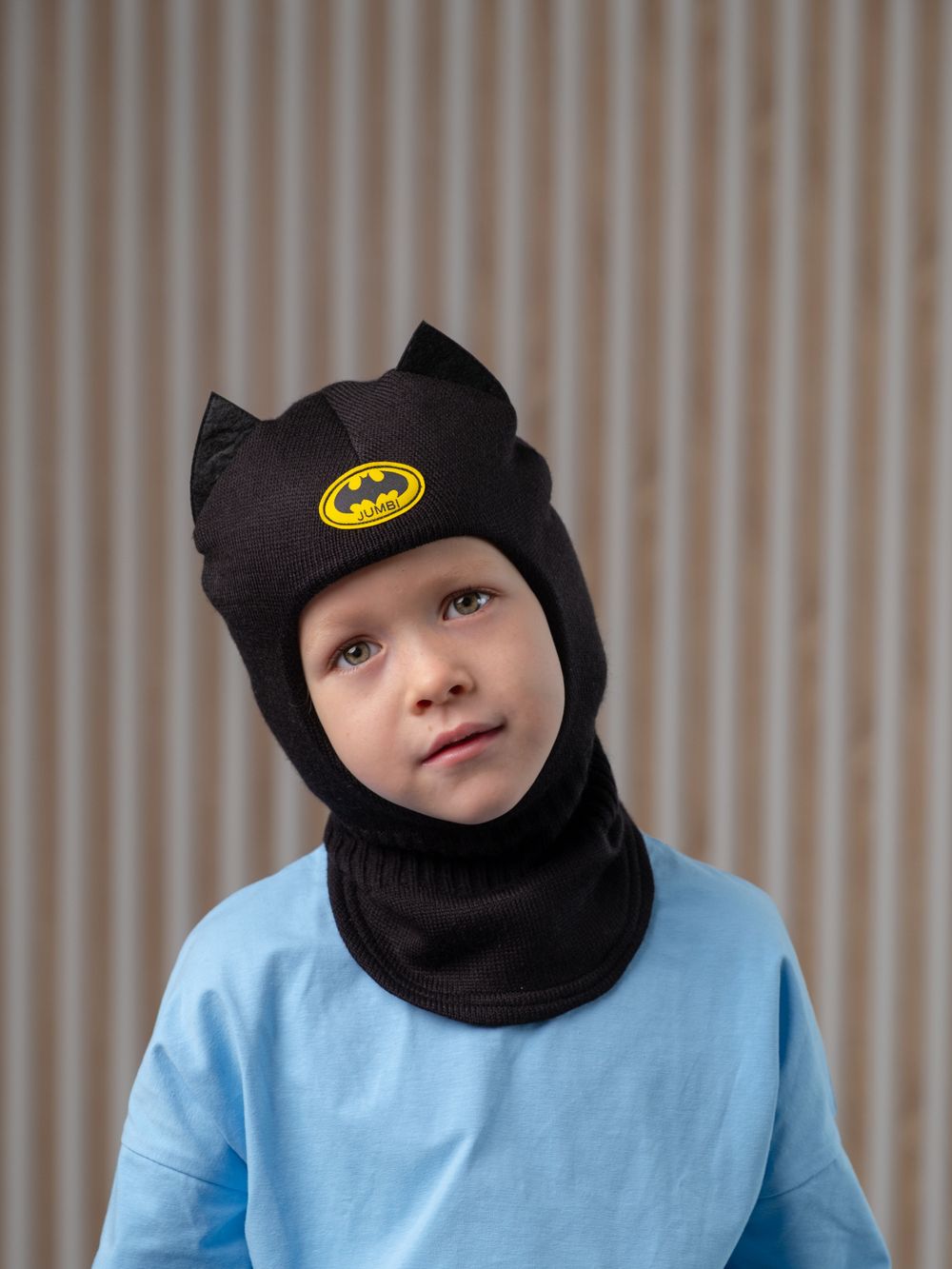 Шлем зимний вязаный (Черный) Бэтмен