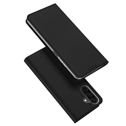 Чехол книжка из PU кожи черного цвета от Dux Ducis для Samsung Galaxy A26 5G, серия Skin Pro Series Case