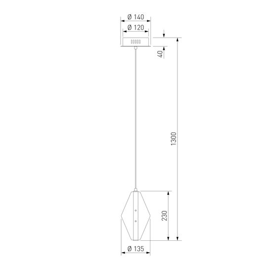 304054 LED / подвесной светильник / латунь