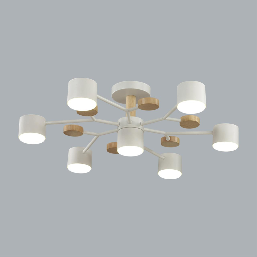 8195/7C COMFI LN26 336 белый, металл/дерево/пластик Потолочный светильник LED GX53 7*9W 220V RONDO