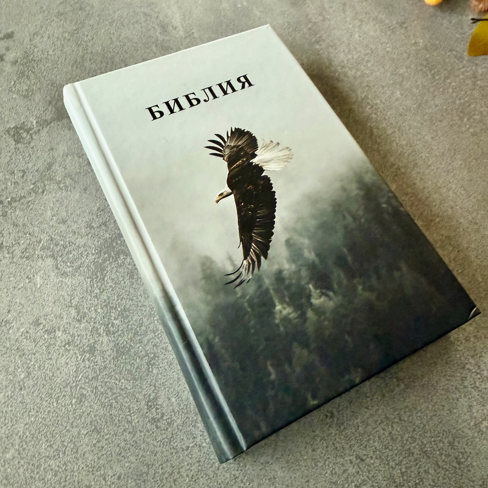 Библия 048 код 25048-55 дизайн, цветная печать"орел", твердый пер.,