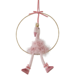 Подвеска Фламинго в круге 21х10х21см House of Seasons розовая