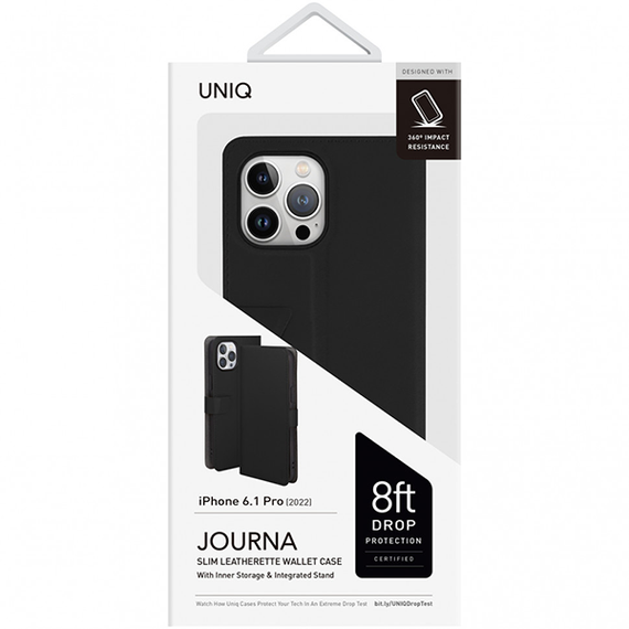 Чехол Uniq Journa Heritage для iPhone 14 Pro (IP6.1P(2022)-JHERBLK) Black