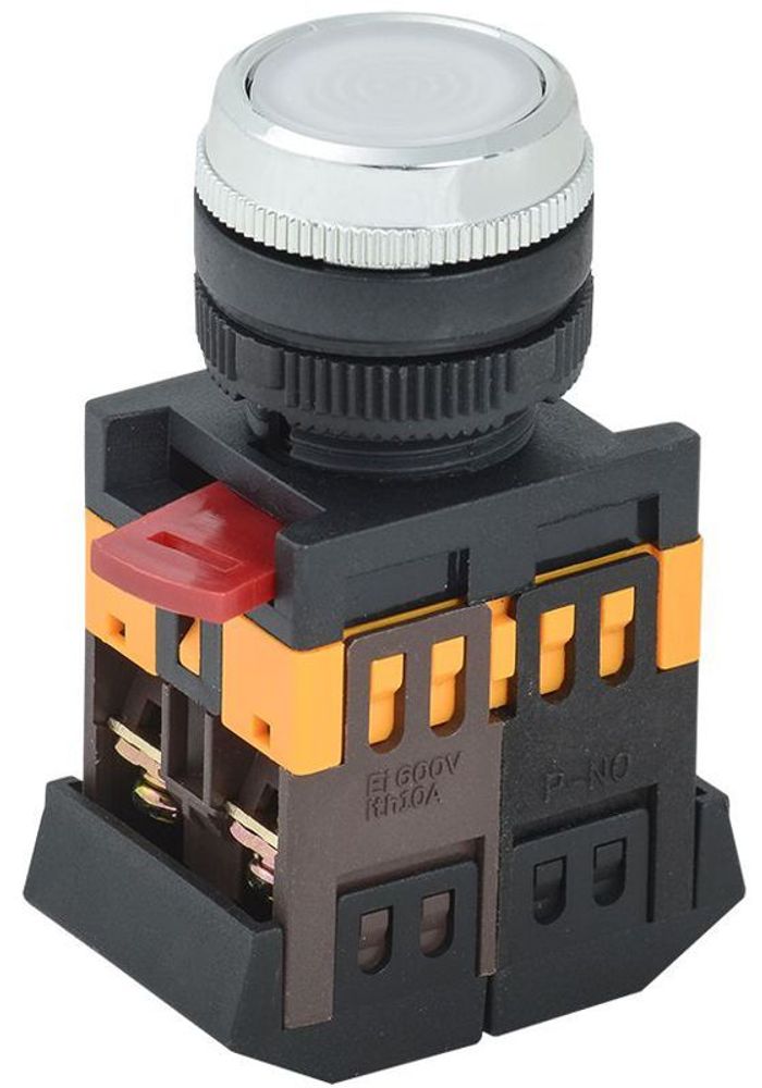Кнопка ABLFS-22 d22мм 1з+1р 240В неон бел. IEK BBT30-ABLFS-K01 Кнопка ABLFS-22 d22мм 1з+1р 240В неон бел. IEK BBT30-ABLFS-K01