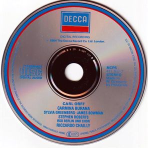Sylvia Greenberg, James Bowman, Stephen Roberts, RSO Berlin Und Chor, Riccardo Chailly / Carl Orff: Carmina Burana (CD)