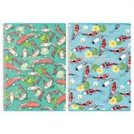 Тетрадь А4, 96 л., BRAUBERG, гребень, клетка, TWIN-лак, "Карпы Кои" (микс в спайке), 405313