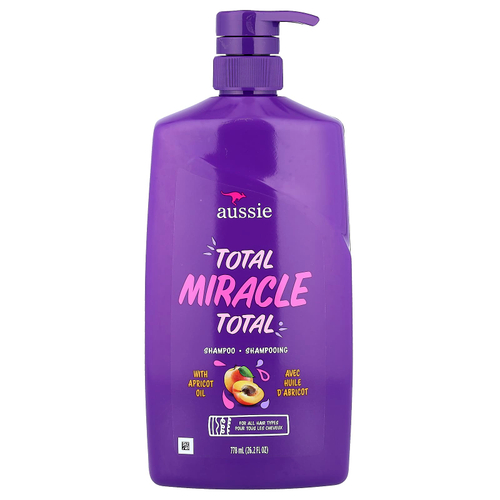 Aussie, Total Miracle, шампунь с абрикосовым маслом, для всех типов волос, 778 мл (26,2 жидк. унции)