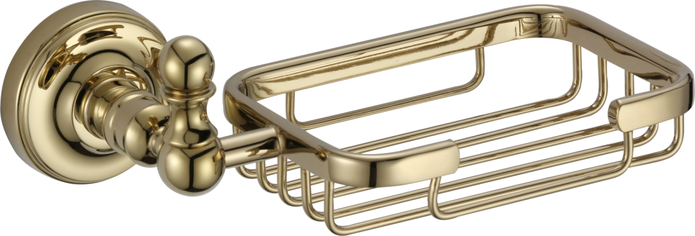 31022-E Мыльница настенная решётка (ЗОЛОТО) GANZER (20/1шт)