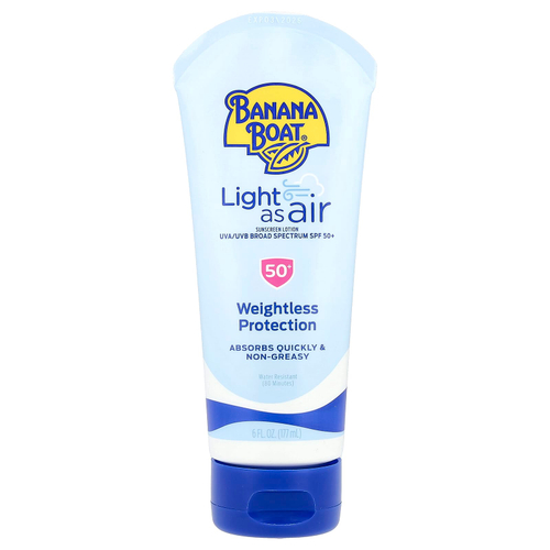 Banana Boat, Light As Air, солнцезащитный лосьон, SPF 50+, 177 мл (6 жидк. унц.)