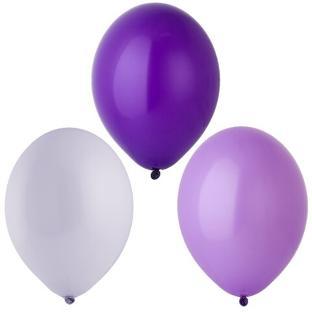 Латексные шары в фиолетовой и лиловой палитре «Пастель Экстра» в ассортименте