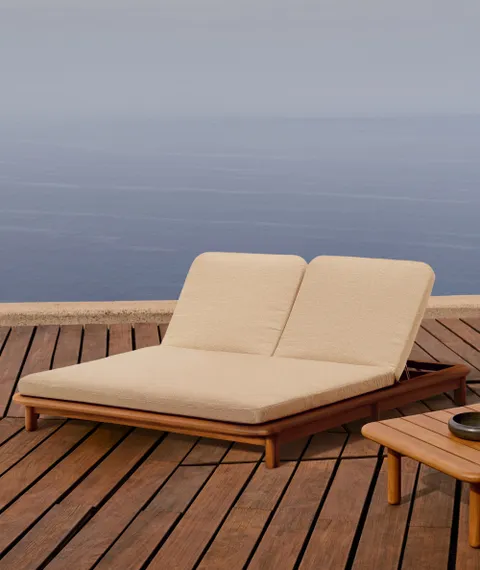 Шезлонг двойной Turqueta из дерева