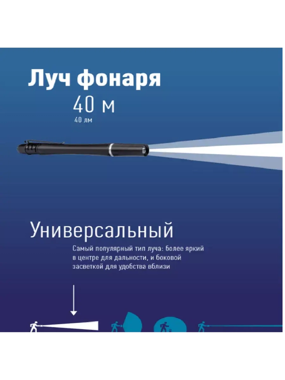 Фонарь ручной KOS106B 0,5ВтLED, 2xAAА