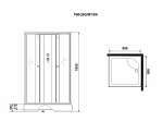 Душевая кабина Niagara Promo P90/26Q/MT/BK 90х90