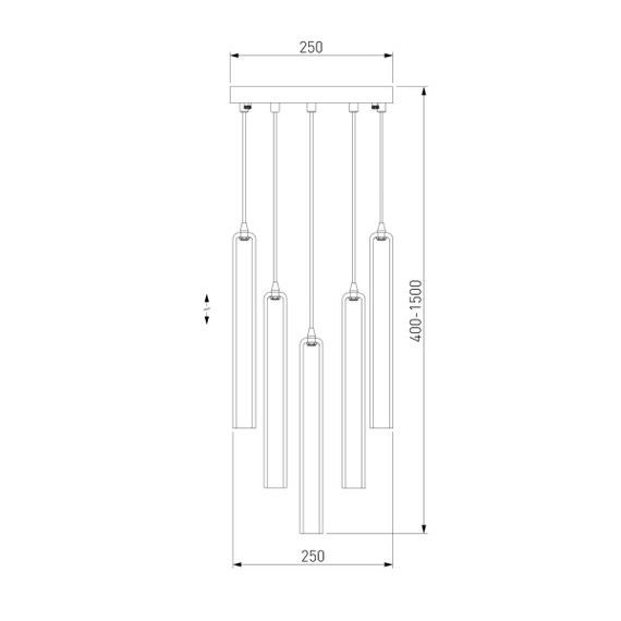 Подвесная люстра Eurosvet Lynn 50381/5 хром
