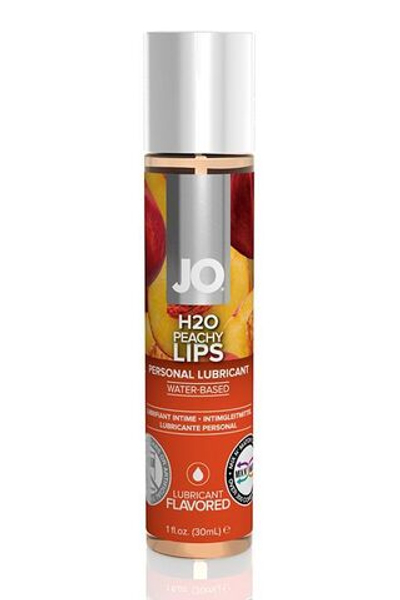 Лубрикант с ароматом персика JO Flavored Peachy Lips - 30 мл.