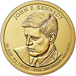 1 доллар 35-й Президент США Джон Кеннеди 2015 год