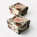 Картонный футляр «Новогодняя. Зимний лес №5» для кольца и серёг