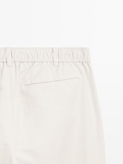 Massimo Dutti Джоггеры из хлопковой смеси, бежевый