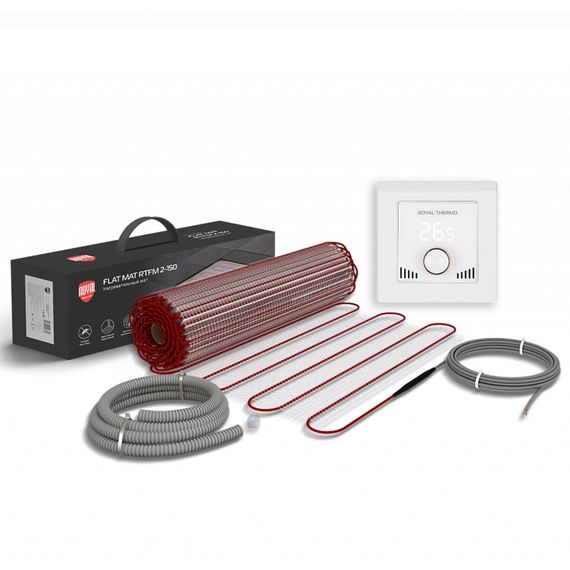 Мат нагревательный Royal Thermo Flat Mat RTFM 2-150-4 с терморегулятором RTI-16 купить в Москве и Московской области по низкой цене с доставкой по России — (1) Мат нагревательный Royal Thermo Flat Mat RTFM 2-150-4 с терморегулятором RTI-16 — (1)