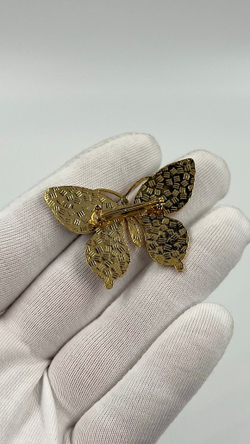 Брошь Бабочка с эмалью в технике клуазоне