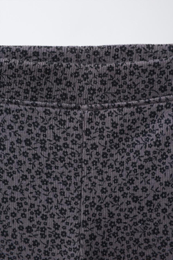 ZARA ЛЕГИНСЫ В РУБЧИК С ПРИНТОМ, АНТРАЦИТОВО-СЕРЫЙ