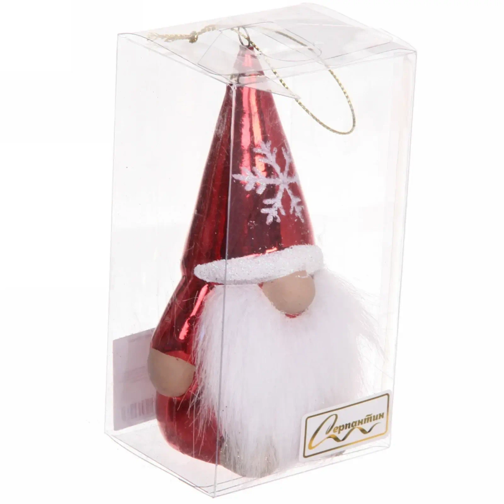 Ёлочная игрушка «Весёлый лесовичок» 6,5*5,5*13 см, красный