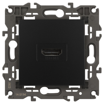 Розетка ЭРА Elegance 14-3114-05 HDMI IP20 антрацит