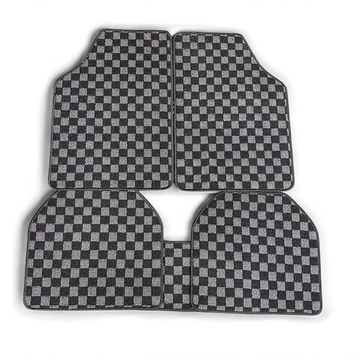 Универсальный комплект ковриков в салон JDM клетка серая (5шт)