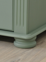 Комод 91х42х125, Susanna, я ящиками для вещей одежды игрушек, в прихожую гостиную детскую, массив сосны, зеленый, Dipriz