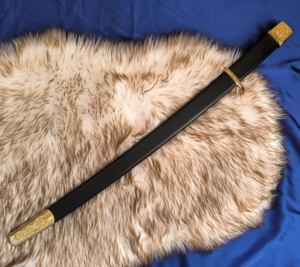 Боевая шашка Казачья двудолая с резьбой, образца 1881 г.