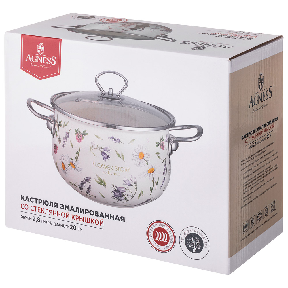 Кастрюля 2,8л серия "Flower story"