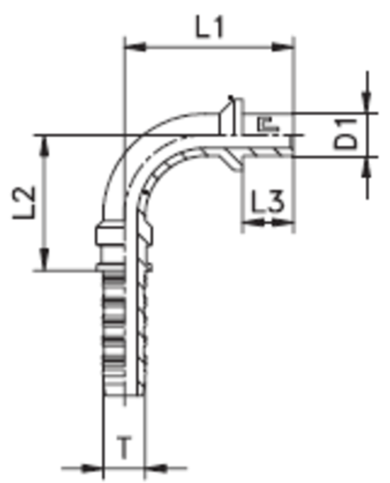 Фитинг DN 10 BEL (Ш) 12 (90)